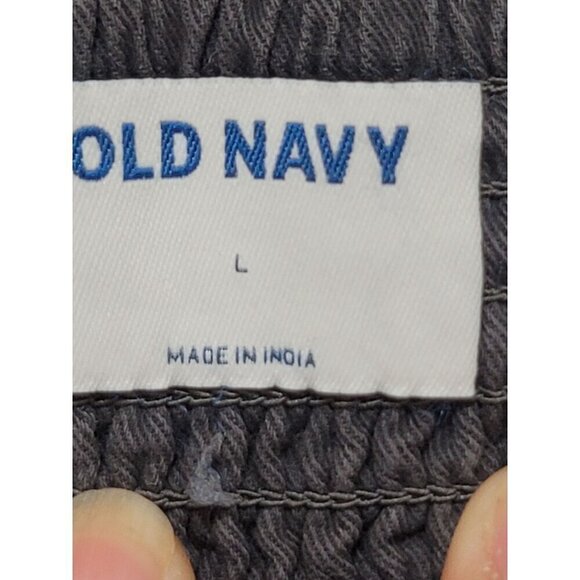 Old Navy Women's Charcoal Gray Sleeveless Button-Front Top With Smocked Back Pan - Picture 7 of 9